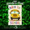 G128 Back to School Bus Garden Flag 12x18 In Double Sided Back to School Yard Garden Lawn Decoration